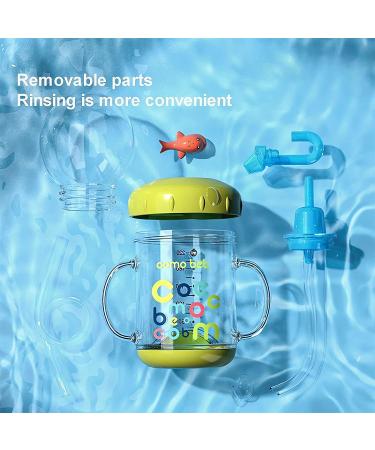 Tictoyo Whale Squirt Drinking Cup - 2023 New Cute Whale Spray Water Cup | BPA Free Leak Proof Straw Sippy Cup for Kids | Non Spill Water Bottle with Weighted Straw | 220ml/Green - Buy Online on SooperMarket.com
