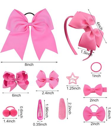 SKHAOVS 33 Pieces Pink School Girls Hair Accessories Kit Girls Hair Accessories Set Pink Bows Hair Ties Baby Hair Cips for Girls Hair Accessories for Girl Teen Toddler Birthday Gift(Pink) - Buy Online on SooperMarket.com