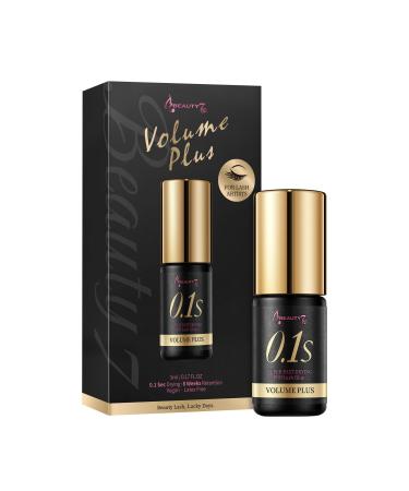 Volume Plus Eyelash Black Glue 0.1 Second Fast Drying for Individual Lash Extensions (5ml)