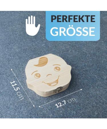 Original Zrilubkrelz Wooden Tooth Box for Children | German Milk Tooth Keepsake Gift | Personalized with Letter | 2 Versions for Boys & Girls - Buy Online on SooperMarket.com