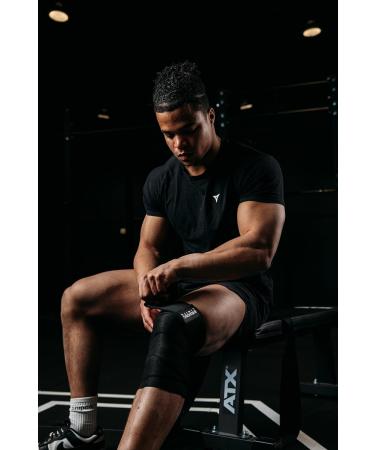 Breaking Limits Kniebandage - Optimal Knee Sleeves for Powerlifting Gym & Strength Training - 200cm Wraps for Enhanced Performance - Buy Online on SooperMarket.com