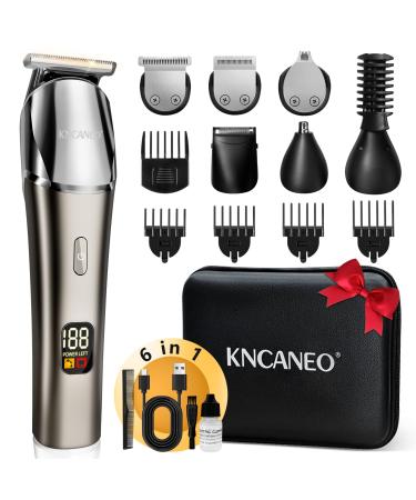 KNCANEO Hair Clippers Beard Trimmer for Men 11 in 1 Hair Clippers Set with USB Type C Rechargeable Professional Nose Trimmer Men's Waterproof Electric Clippers Body Groomer Set