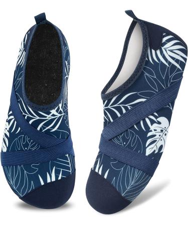VIFUUR Water Shoes for Women and Men - Blue Leaf | Quick Dry Aqua Socks for Beach, Swim, Yoga, Outdoor Sports - Buy Online on SooperMarket.com