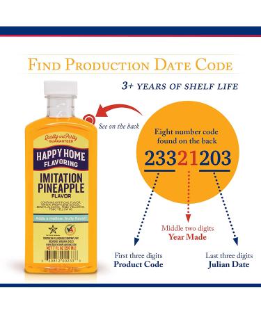 Happy Home Imitation Pineapple Flavoring  Non-Alcoholic  Certified Kosher  7 oz. - Buy Online on SooperMarket.com