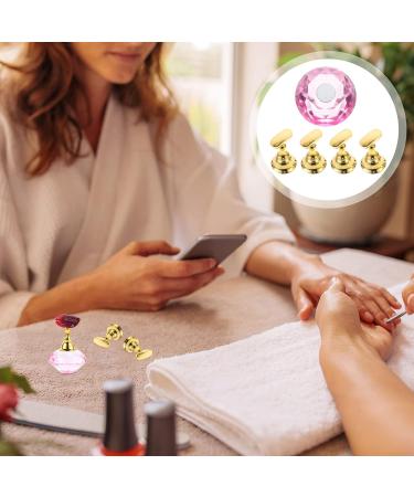 Beaupretty Nail Holder & Art Stand Set | Magnetic Nail Tip Training & Display Holder | Japanese Pink Crystal Design for Nail Art - Buy Online on SooperMarket.com