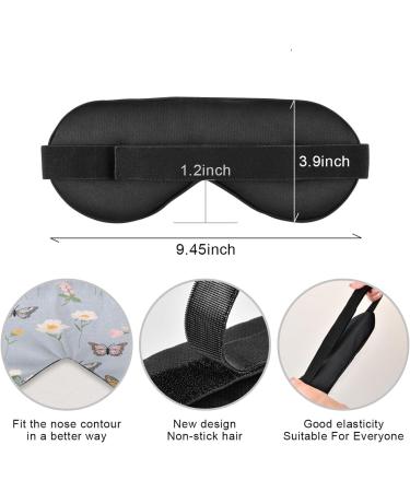 WELLDAY Butterfly and Wildflowers Sleep Mask - Soft Comfort Eye Shade Cover for Men and Women - Adjustable Strap for Complete Blockout Light - Buy Online on SooperMarket.com