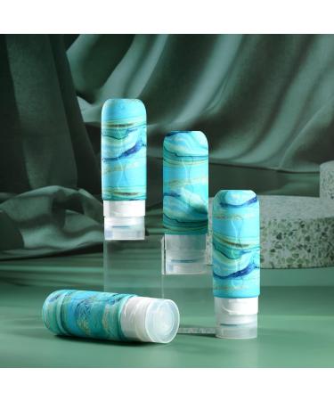 Gemice Travel Bottles Set - TSA Approved Leak-Proof 85ml BPA-Free Containers for Shampoo & Lotion - Travel Accessories (4 pcs) - Turquoise - Buy Online on SooperMarket.com