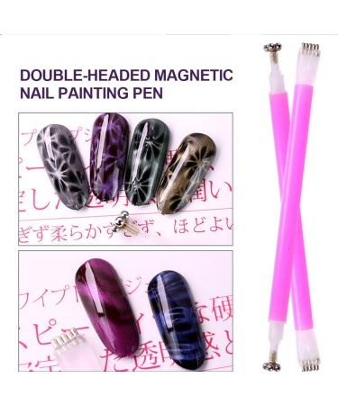 Magnetic Nail Art Tool - CAT Eye Nail Magnet & UV LED Pencil for Professional Acrylic Manicure - Buy Online on SooperMarket.com