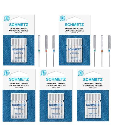 25 Schmetz Assorted Universal Sewing Machine Needles 130/705H 15x1H Sizes 70/10  80/12  90/14 (Original Version)