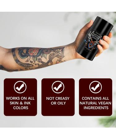Organic Tattoo Aftercare Butter Balm 2.6 oz - Moisturizer for Old & New Tattoos - Color Enhancing Healing Cream - Natural & Organic - 1 Pack - Buy Online on SooperMarket.com