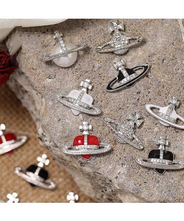 Y2K 3D Rhinestone Saturn Pearl Nail Gems - 9PCS Planet Nail Art Charms for DIY Nail Jewelry & Handcrafts - Buy Online on SooperMarket.com