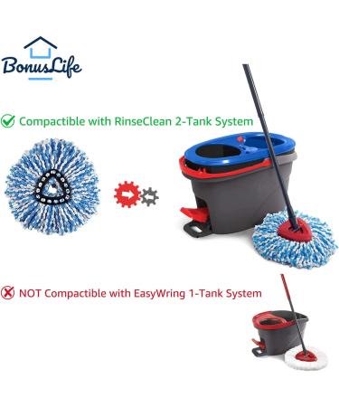 4 Pack Mop Head for EasyWring Spin Mop Refill - New Version Replacement - Buy Online on SooperMarket.com