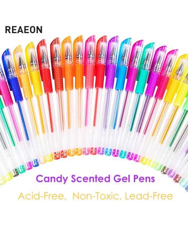 Reaeon 24 Colors Gel Pens - Art Markers for Adults & Kids | Extra Ink | Ideal for Coloring Books & Drawing - Buy Online on SooperMarket.com