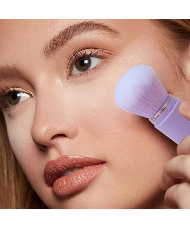 Veeteah Retractable Blush Brush Compact Powder Brush | Retractable Travel Powder Blush Brush Soft Bristles for Daily Use for Travel purple - Buy Online on SooperMarket.com