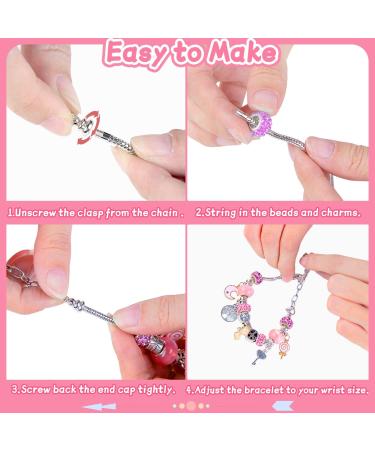 150 PCS Large Charm Bracelet Making Kit for Girls Ages 8-12 | Unicorn Mermaid DIY Jewelry Supplies | Arts and Crafts Gift Set for Teenage Girls - Buy Online on SooperMarket.com
