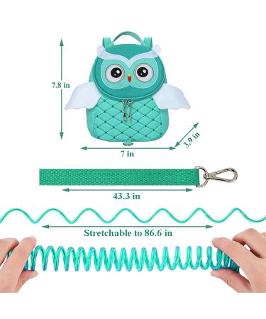 EPLAZA Toddler Owl Backpack with Anti-Lost Wrist Link - Safety for 1.5 to 3 Years Kids (Owl Green) - Buy Online on SooperMarket.com