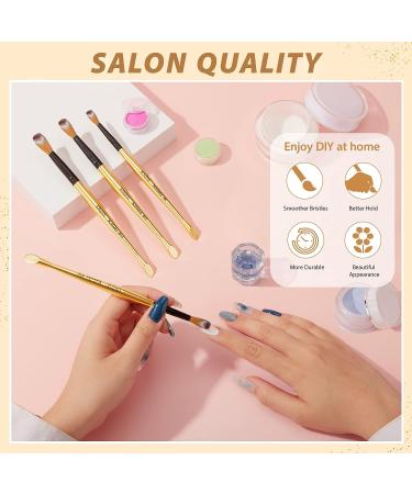 JOSLOVE Size 10 Kolinsky Acrylic Nail Brush - Handmade Round Shape for Acrylic Powder Application - 100% Pure Kolinsky Sable Hair - Gold Handle - DIY Home Salon - Buy Online on SooperMarket.com