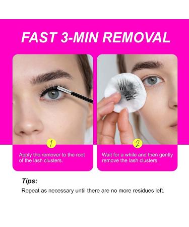 CAELYMINE Lash Bond & Remover: Cluster Lash Glue for Sensitive Eyes, Strong 48-Hour Hold, Waterproof, Latex-Free with Rose Extract - DIY Eyelash Extension Kit - Buy Online on SooperMarket.com