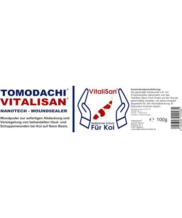 Tomodachi Waterproof Antibacterial Wound Seal for Koi | Vitalisan Nanobased Wound Care - 100g Can - Buy Online on SooperMarket.com