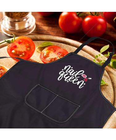 CENWA Nail Technician Aprons Nail Artist Gifts Nail Boss/Nail Queen Nail Tech Adjustable Apron For Nail Salons Nail Queen apron eu - Buy Online on SooperMarket.com