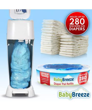 BabyBreeze Diaper Pail Refill Bags for Playtex Diaper Genie - 1400 Count (5-Pack) - Buy Online on SooperMarket.com