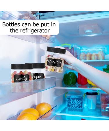 36PCS 8OZ Plastic Jars with Screw On Lids - Refillable Round Containers for Cosmetics, Food, and Slime (Clear & Black) - Buy Online on SooperMarket.com