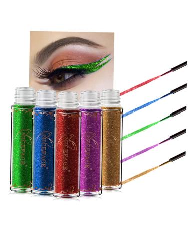 FOYTOKI Pearlescent Liquid Eyeliner Colorful Eyeliner Colored Eyeliner Metallic Eyeliner Glitter Eye Shadow