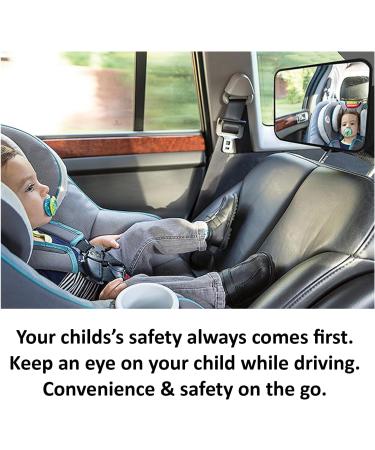 JOBi Baby Rear View Car Mirror - 100% Shatterproof | Essential for Newborn | Drive Safely and Monitor Your Child with Peace of Mind - Buy Online on SooperMarket.com