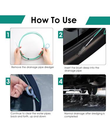 3M Feeding Tube Brush Tool with PP Rope Multipurpose Extra Long Pipe Cleaners Flexible Tube Hose Drain Unblocker Cleaning Brush for Confined Areas Car Sunroof Air Conditioner Refrigerator Kitchen - Buy Online on SooperMarket.com