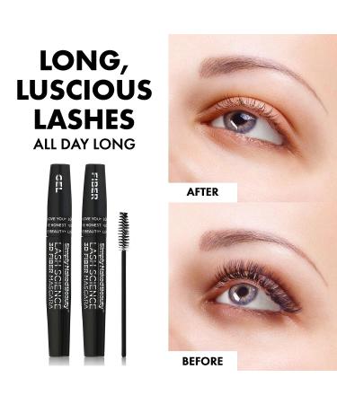 3D Lash Fiber Mascara (2 Tubes) - Lengthening Tubing Mascara for Bold Volume - Non-Toxic & Hypoallergenic - Buy Online on SooperMarket.com