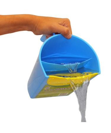 Mighty Clean Baby Shampoo Rinse Cup | Baby Bath Rinser Pail to Wash Hair and Wash Out Shampoo by Protecting Infant Eyes - Kids Bathing Without TEARS