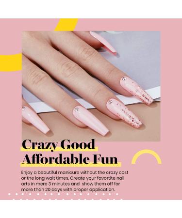 Beetles Nude Pink Gel Nail Polish Kit with UV LED Light - Starter Kit for DIY Home Manicure | Soak Off Pink Gel Polish Set with Nail Lamp and Nail File - Halloween Nails Gift for Women - Buy Online on SooperMarket.com