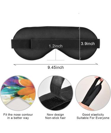 Haskirky Light Blocking Eye Mask - Adjustable Breathable Travel Mask for Deep Sleep - Men & Women - Office Yoga Meditation Mask - Watercolor Bird Design - Buy Online on SooperMarket.com