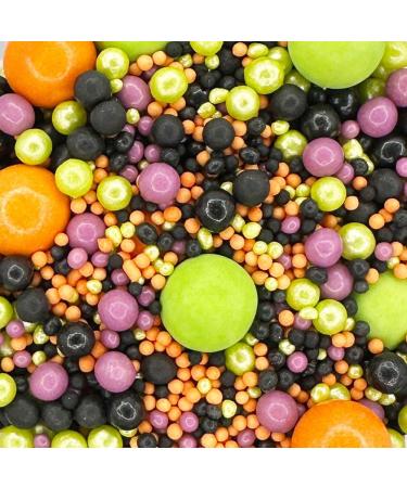 Twist Ingredients - Pearls Mix - Halloween - Cake Topper Sprinkles - 1kg Edible Shimmer Ball Cupcake Decorations - Perfect for Spooky Weddings Christenings & Parties