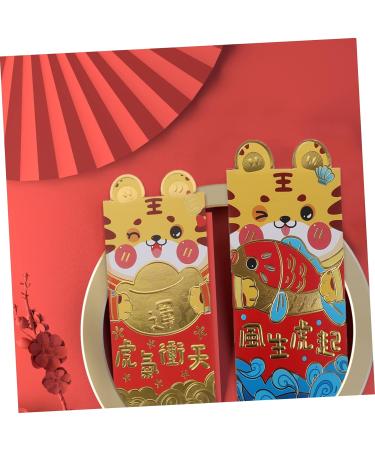 TEHAUX 36pcs 2022 Year of The Tiger Red Packet Lucky Money Red Envelope Spring Festival Money Envelopes Traditional Hong Bao Portable Red Paper 3D Chinese Zodiac Red Envelope Bag - Buy Online on SooperMarket.com