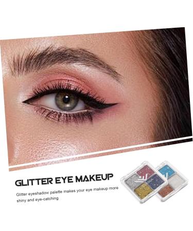 Gogogmee 2pcs Glitter Eye Makeup Sparkle Eyeshadow Eye Shadow Makeup Eyeshadow Palette Makeup Eyeshadow Plate - Buy Online on SooperMarket.com