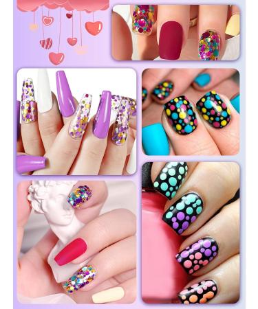 36 Color Nail Sequins - Kalolary 3D Nail Art Flakes Glitter Paillettes for Valentine s Day DIY Nail Decoration - Buy Online on SooperMarket.com