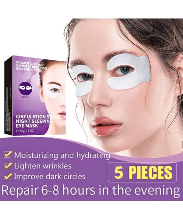Circulation Shape Night Sleeping Eye Masks 5 Pair Under Eye Gel Patches Hyaluronic Acid Anti Wrinkle Under Eye Patches For Puffy Eyes Eye Bags and Dark Circles Eye Masks Skincare - Buy Online on SooperMarket.com