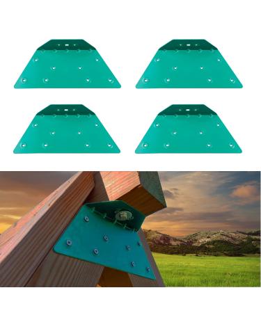 Hi Flame 4 PCS EZ Frame Bracket for Swing Set Swing Beam A-Frame Wooden Swing Accessories Swing Fitting High Strength Support Light Green