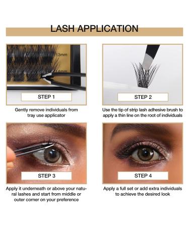 LASHVIEW DIY Cluster Lash Extension Kit - Soft, Lightweight 0.10mm Individual Cluster Lashes 9-14mm Mixed Reusable Wide Band - 56D Daily Kit - Buy Online on SooperMarket.com