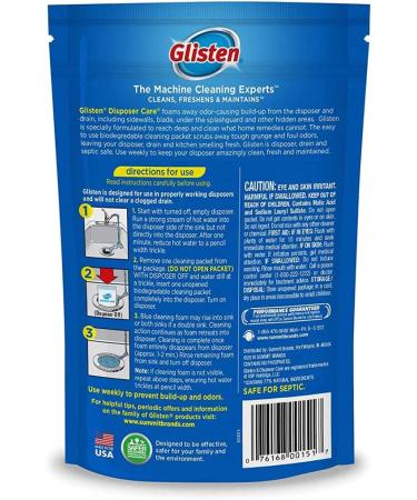 Glisten Disposer Care Foaming Garbage Disposer Cleaner 40-Pack - Lemon Scented - Buy Online on SooperMarket.com