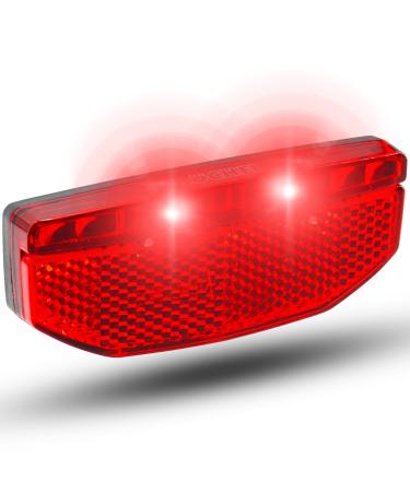 B chel LED bicycle luggage rack light |Taillight |Bicycle racks for dynamo operation or e-bike |STVZO approved |Bicycle light at the back black