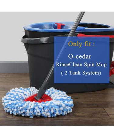 2 Pack Spin Mop Refill Replacement Heads for Ocedar EasyWring RinseClean Microfiber Spin Mop - Compatible with 2 Tank System - Spinning Mop Replacement - Buy Online on SooperMarket.com