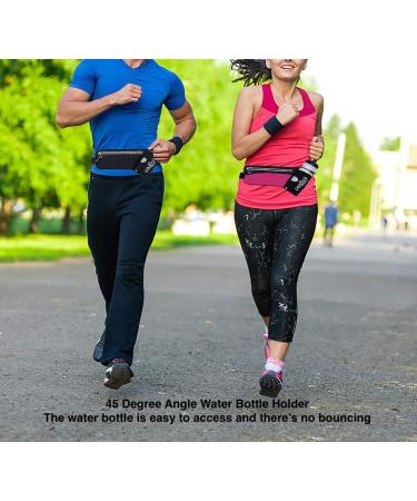 EngYen Fanny Pack with Water Bottle Holder - Slim Waist Bag for Travel, Workout, Hiking - Green Running Belt for Men and Women - Perfect Holder for Phone, Money, Key - Hydration Pouch for Runners - Buy Online on SooperMarket.com