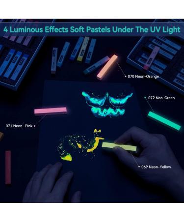 Ohuhu 72 Long Chalk Pastels Set - Soft Pastels for Artists - Includes 4 Fluorescent Colors and 6 Pastel Papers - Art Supplies for Drawing, Blending, Shading - Ideal for Adults, Kids, Beginners - Buy Online on SooperMarket.com