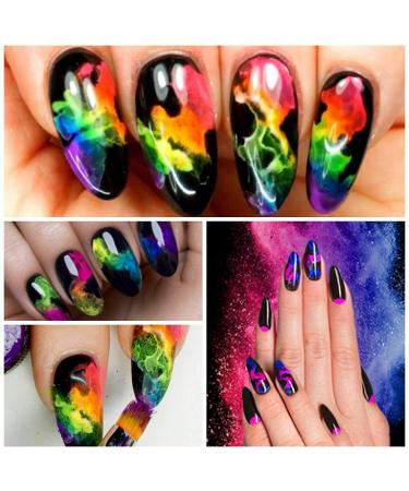 Kalolary 12 Colors Fluorescent Nail Powder - Neon Pigments Dust for Halloween & Christmas Makeup - Buy Online on SooperMarket.com