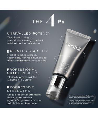 Medik8 Crystal Retinal 6 - Age-Defying Retinal Night Serum - Improves Wrinkles & Skin Firmness- 0.06% Retinal Strength - 11x Faster than Retinol - For Regular Vitamin A Users - 30ml - Buy Online on SooperMarket.com