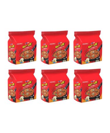 Ko-lee Family Multipack Instant Noodles - Korean Ramen - Perfect For Snacks Stir-Frying Soups Or As A Quick Side Dish (Pack of 6 2X Spicy Flavour) 2X Spicy Flavour Pack of 6