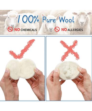 Erosbon Organic Wool Dryer Balls 8 Pack - Natural Fabric Softener for Sensitive Skin - Baby Safe & Hypoallergenic - Reduce Wrinkles & Save Time - Buy Online on SooperMarket.com
