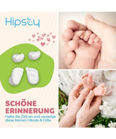 Unique Hipsty Plaster Printing Set for Baby Hand and Footprints | Create Cherished Memories | International Shipping Available - Buy Online on SooperMarket.com